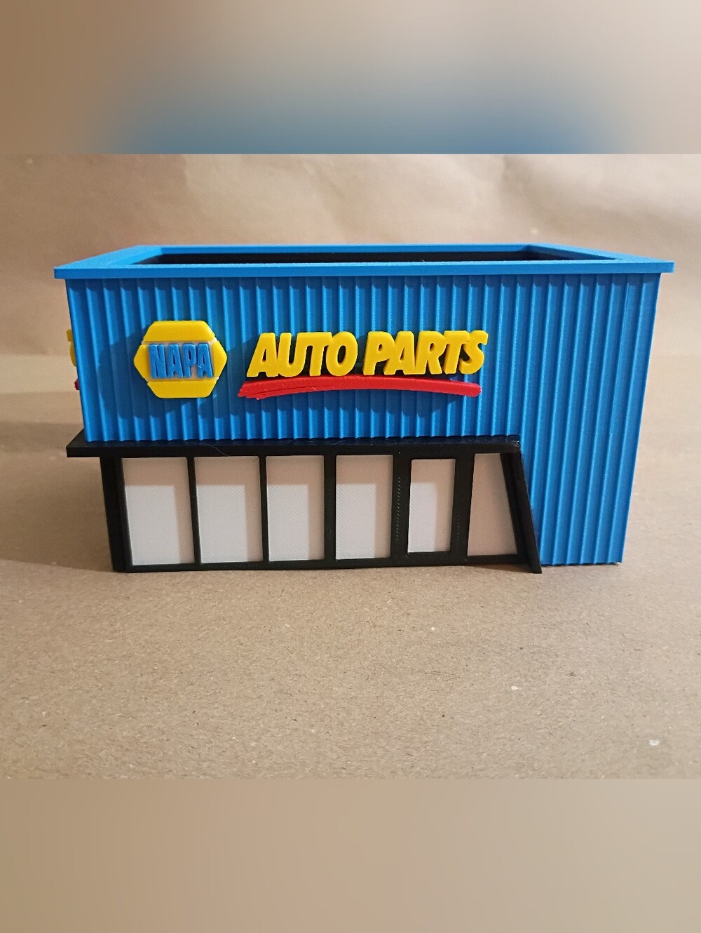 Auto Parts Blue Diorama Building
